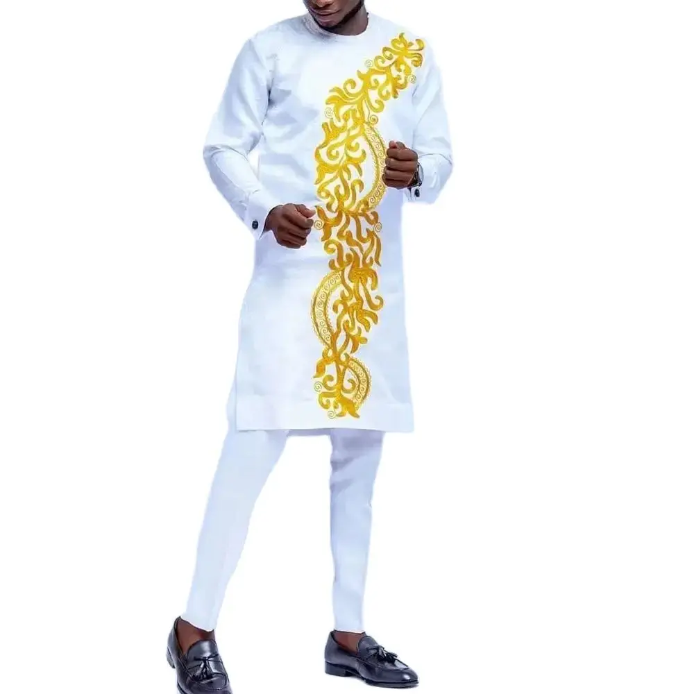 wedding party kaftan set mens outfits africa clothing 2PCS tracksuit dashiki robe africaine fashion african dresses clothes