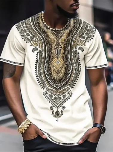 Africa Ethnic T-Shirts African Dashiki 3D Printed Men Women Fashion Streetwear Oversized Short Sleeve T Shirt Tees Tops Clothing