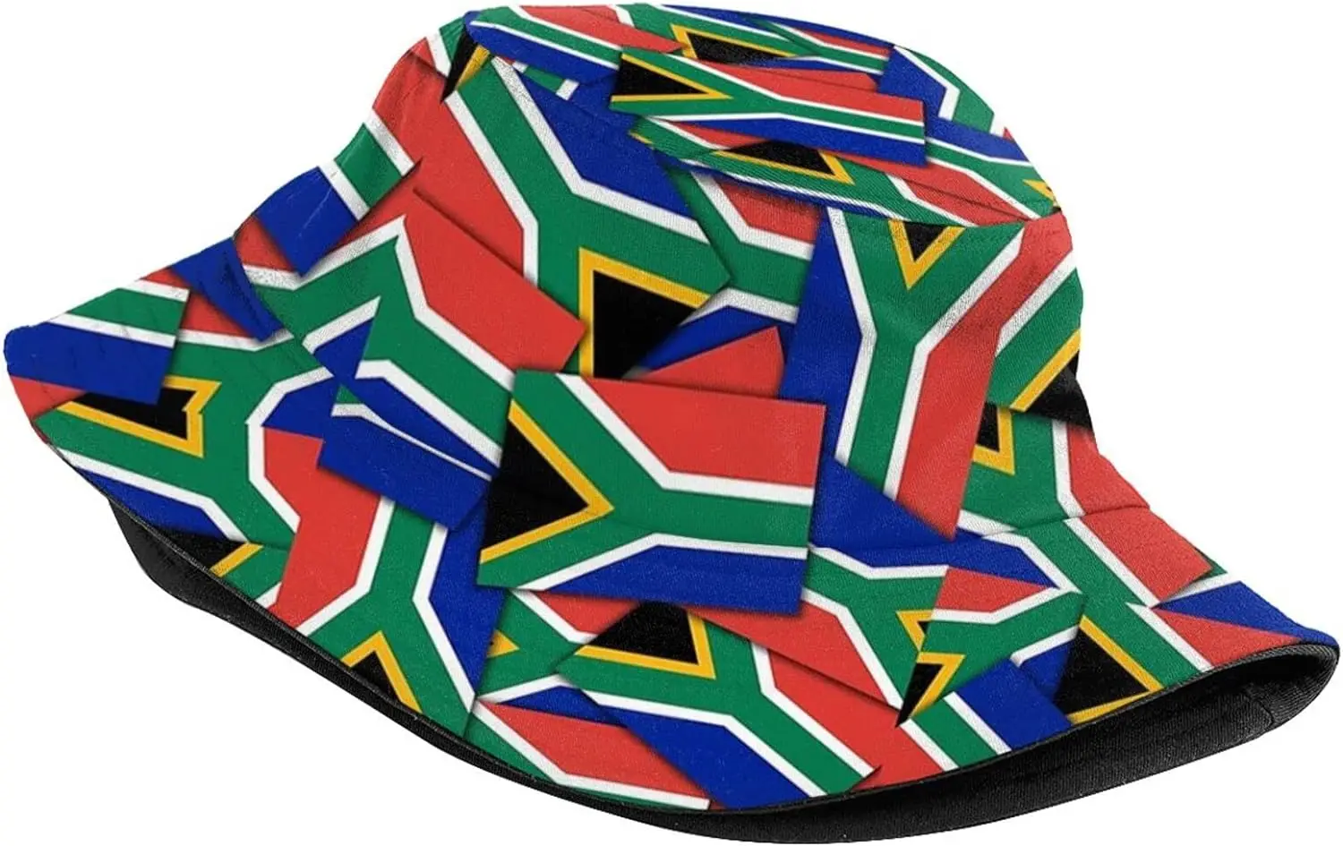 South Africa Flag Bucket Hats Packable South African Fisherman Hats Summer Travel Hiking Beach Caps for Men Women