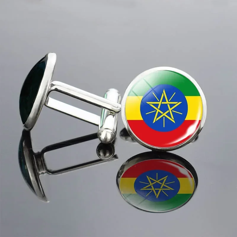 Flag Cufflinks for Men Suit Shirt Africa National Flags Jewelry Nigeria South Africa Cuff Links Buttons Cufflinks