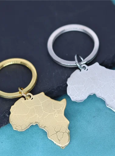 Nedar African Map Pendant Keychain For Women Men Gift Hiphop South Africa Stainless Steel Keyring Ethiopian Jewelry Key Chain