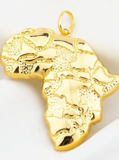 Popular Map of Africa Pendant Vintage Hip Hop One Piece Necklace Man Gold Plated Pendants Necklace For Women Unisex Jewelry